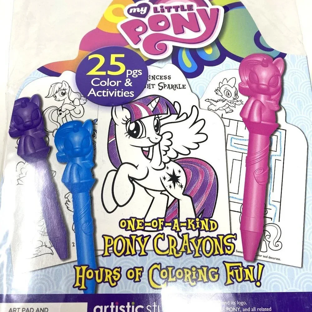 My Little Pony Artistic Studios 25 Page Art Pad 3 Pony Crayons Color Activities
